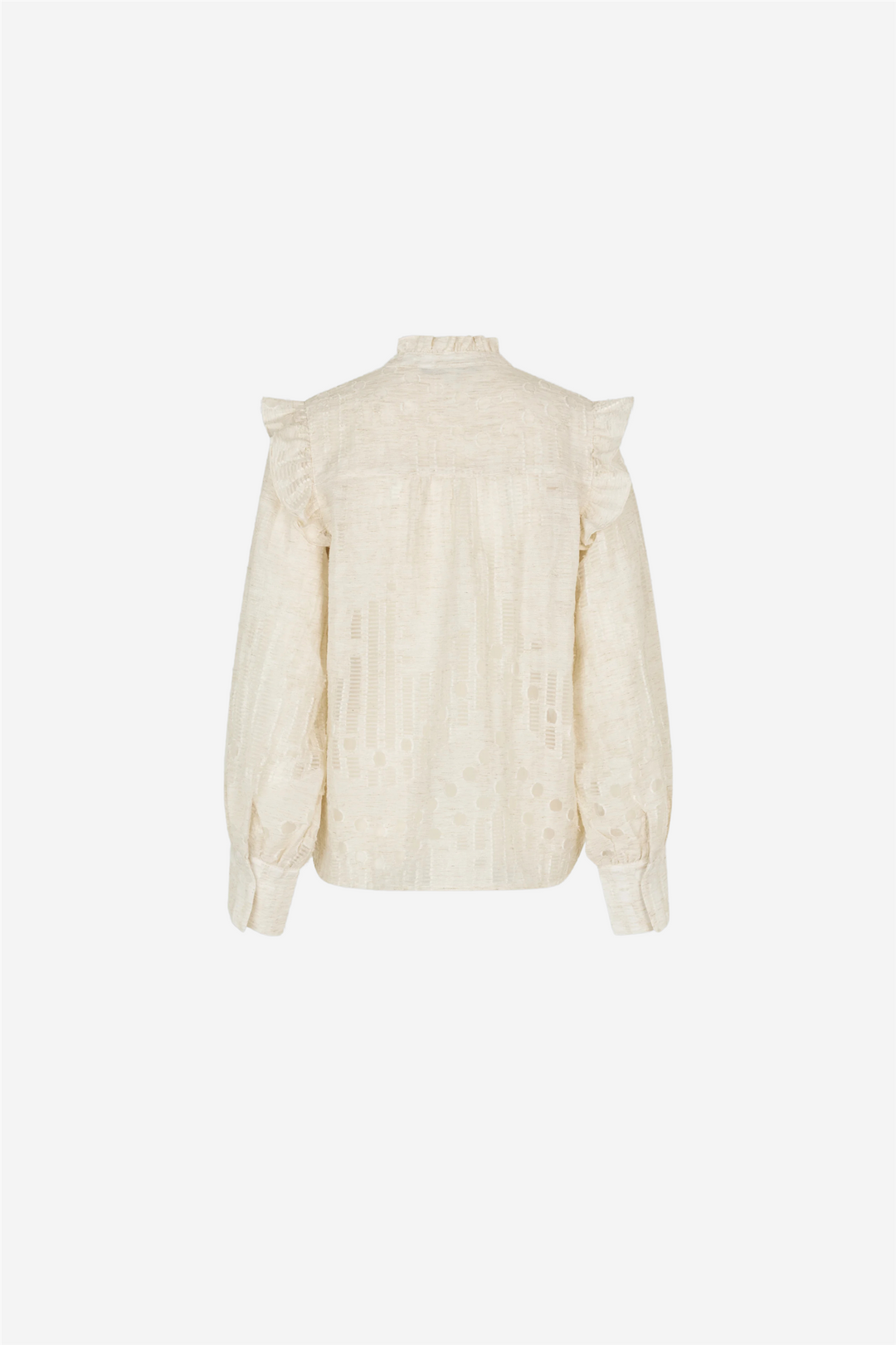 Second Female Bluser & Skjorter Nete Frill Shirt Coconut Milk