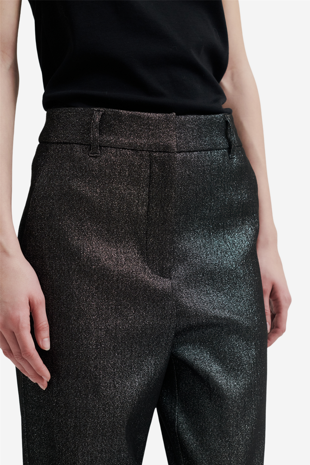 Second Female Bukser & jeans Rave Trousers Black Silver