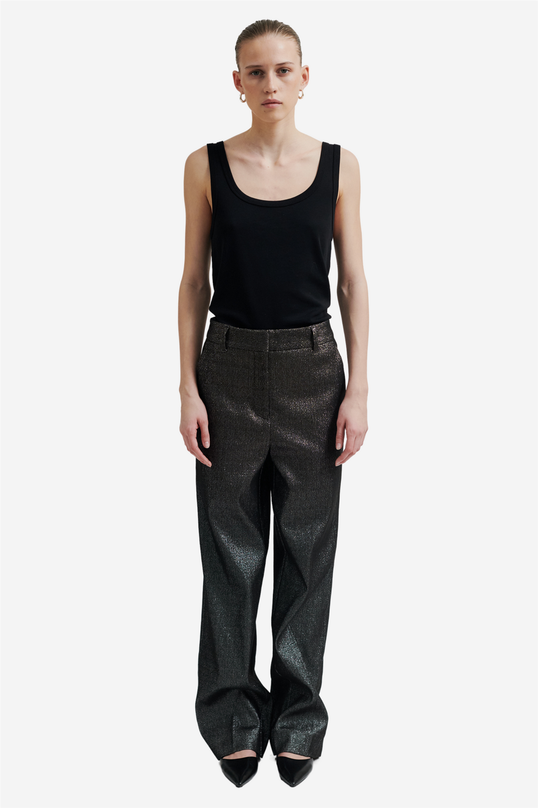 Second Female Bukser & jeans Rave Trousers Black Silver