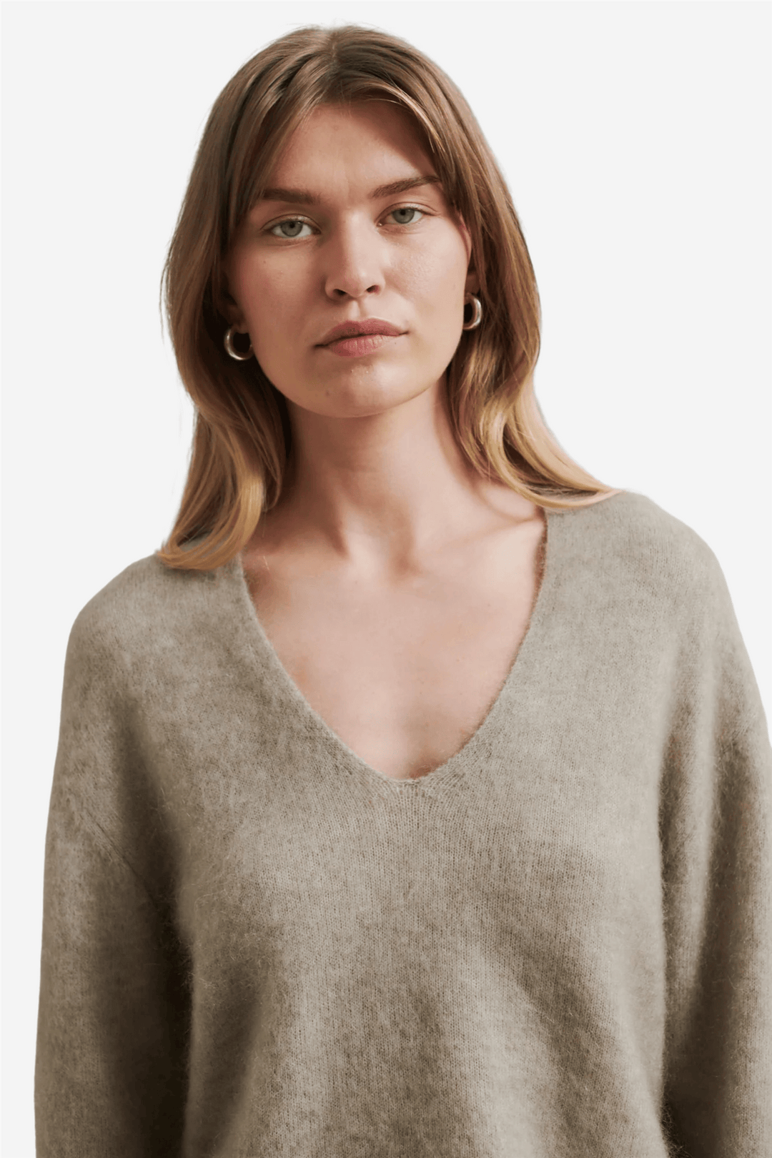 Second Female Genser & Cardigan Camryn Knit V-Neck Trench Coat