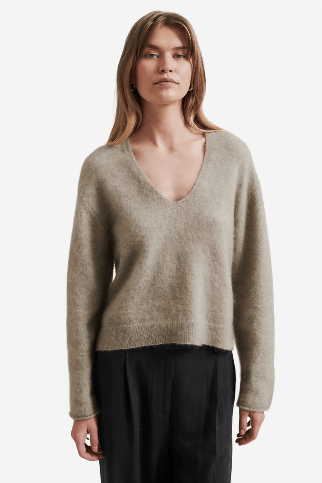 Second Female Genser & Cardigan Camryn Knit V-Neck Trench Coat