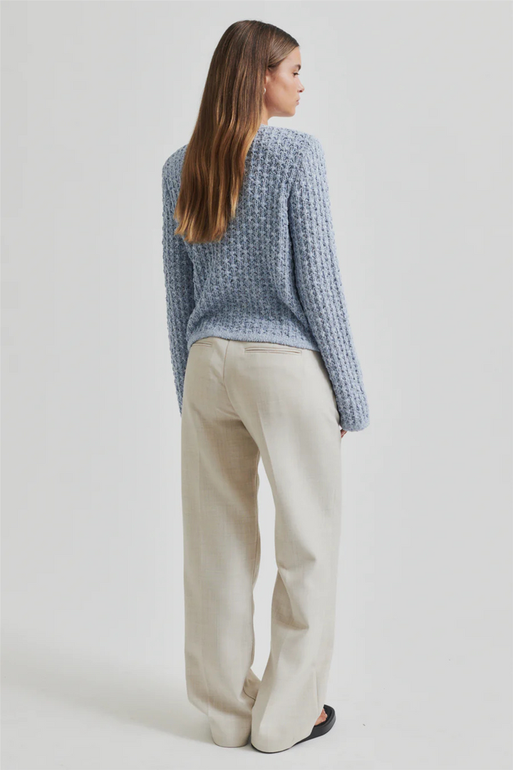 Second Female Genser &amp; Cardigan Grenadel Knit Cardigan Powder Blue