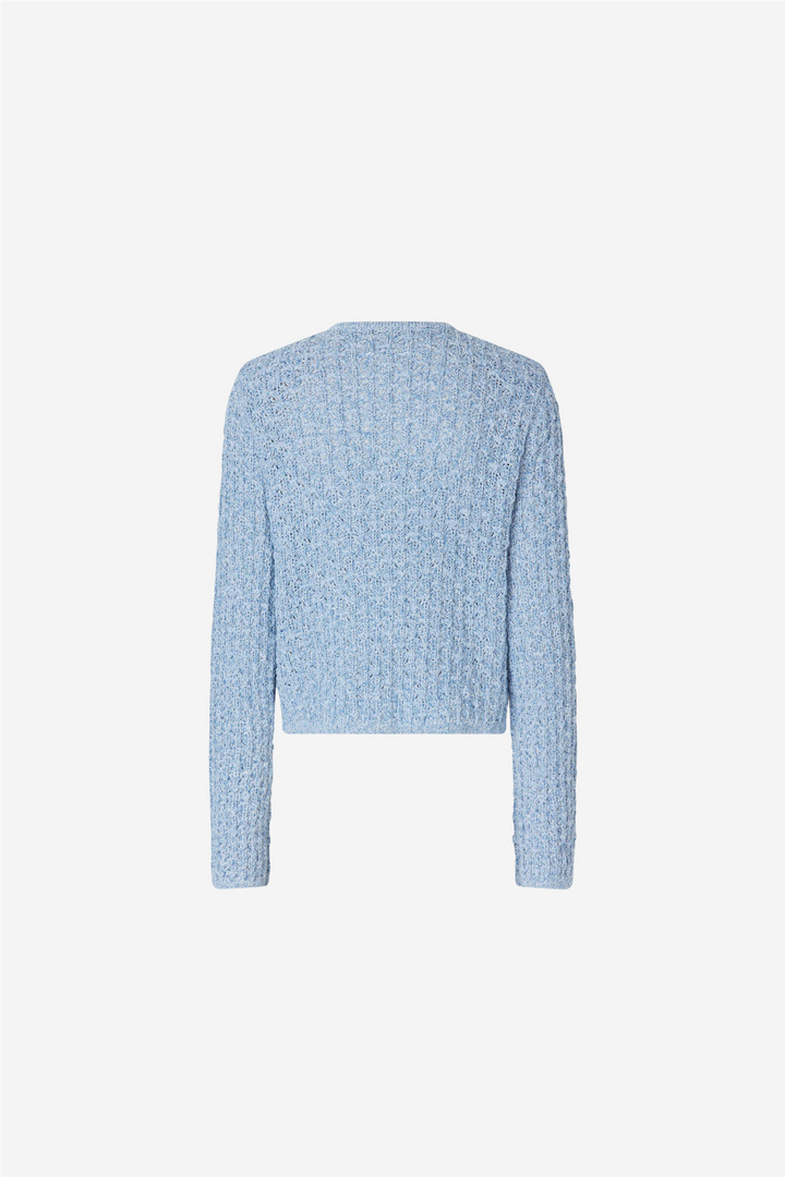 Second Female Genser &amp; Cardigan Grenadel Knit Cardigan Powder Blue