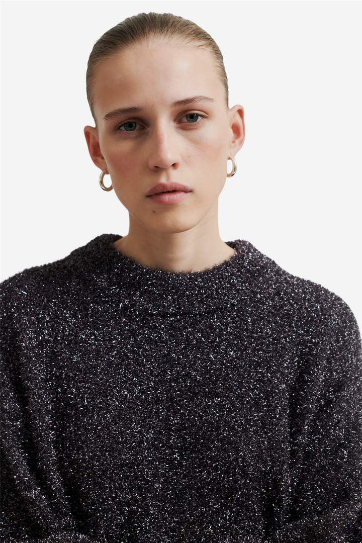 Second Female Genser & Cardigan Lamilla Knit O-Neck Iron Gate