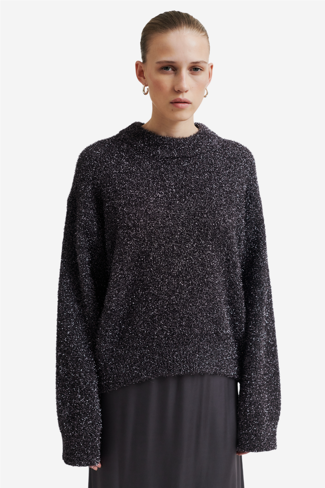 Second Female Genser & Cardigan Lamilla Knit O-Neck Iron Gate