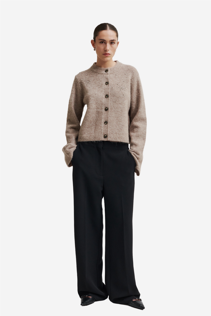 Second Female Genser & Cardigan Sparkling Knit Cardigan Roasted Cashew