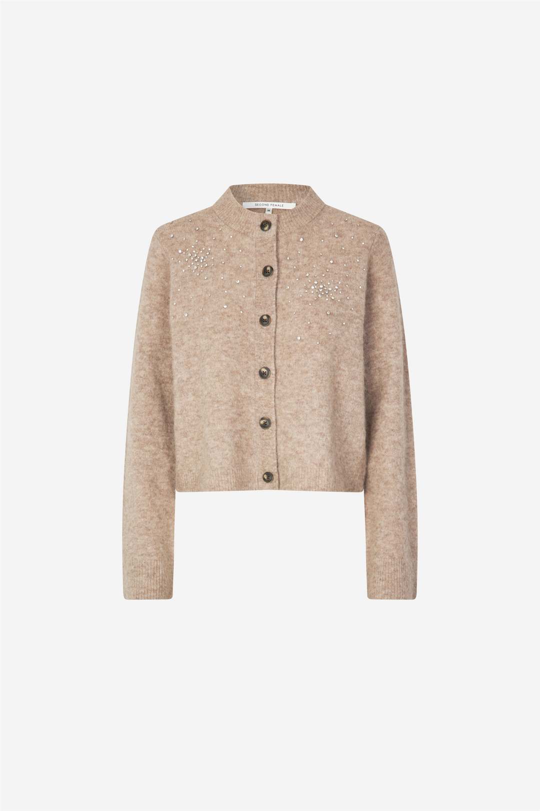 Second Female Genser & Cardigan Sparkling Knit Cardigan Roasted Cashew