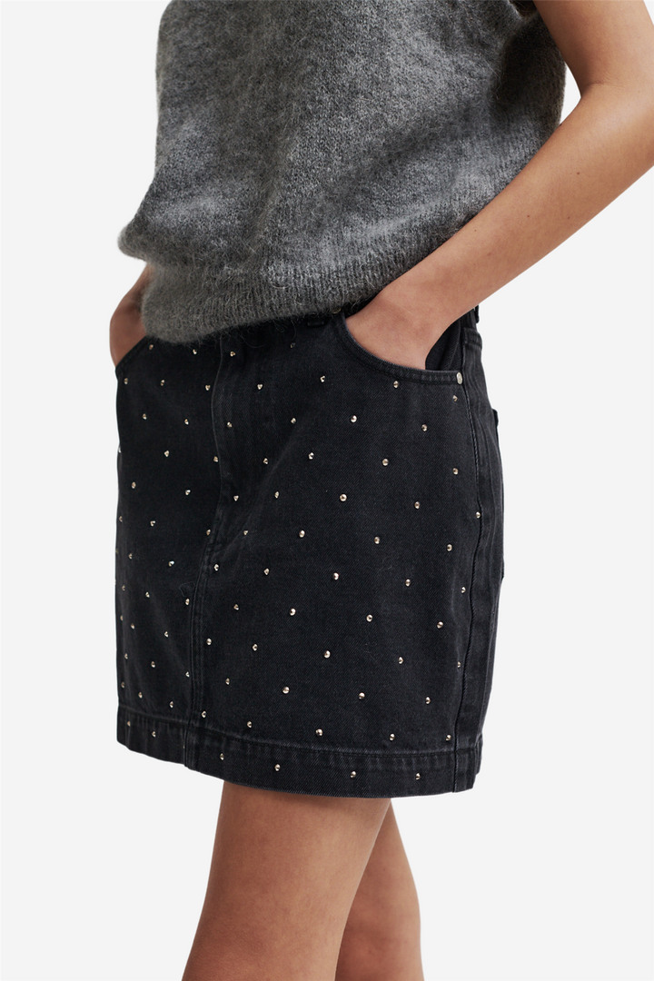 Second Female Skjørt Jayden Denim Skirt Black denim