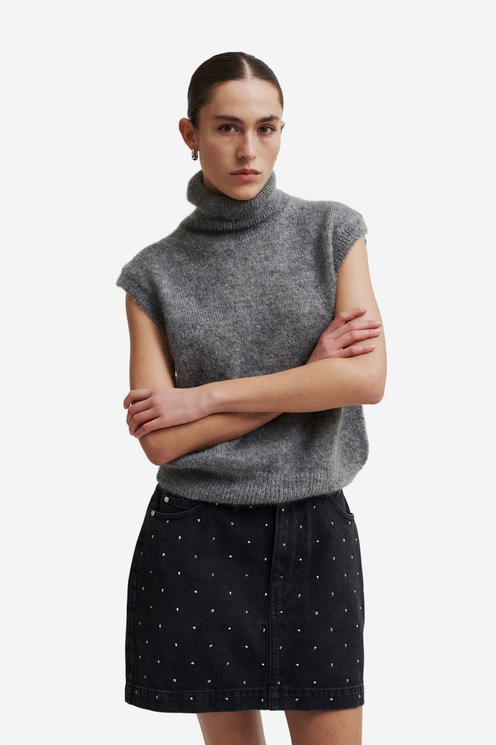 Second Female Skjørt Jayden Denim Skirt Black denim