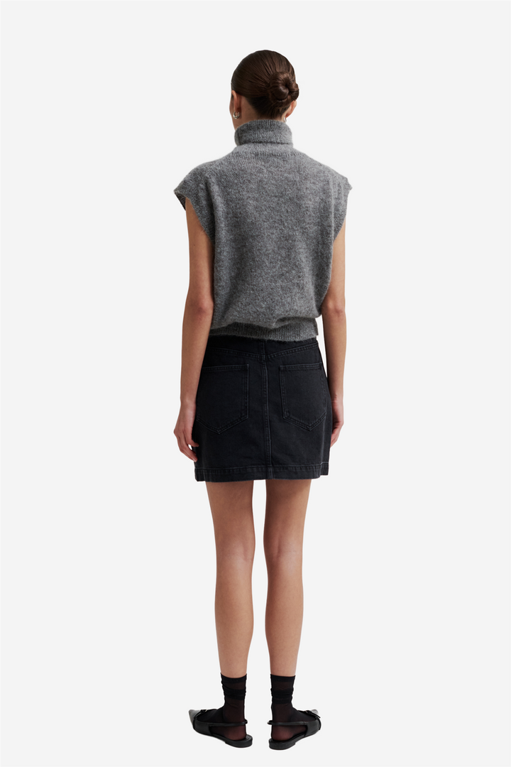 Second Female Skjørt Jayden Denim Skirt Black denim