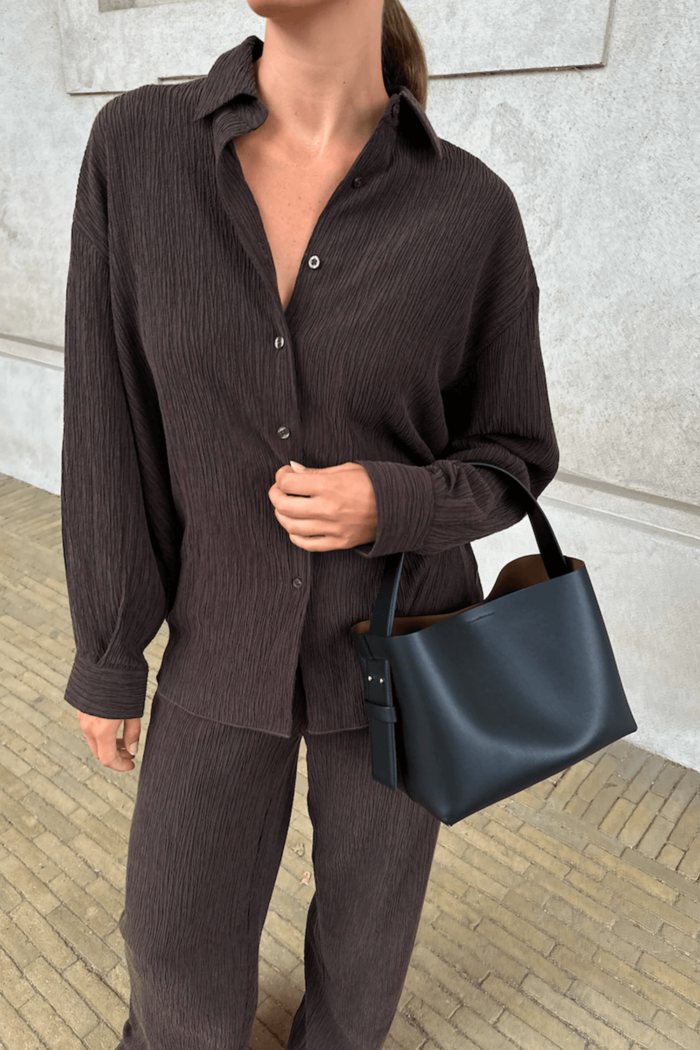 Second Female Vesker Leata Leather Bag Black