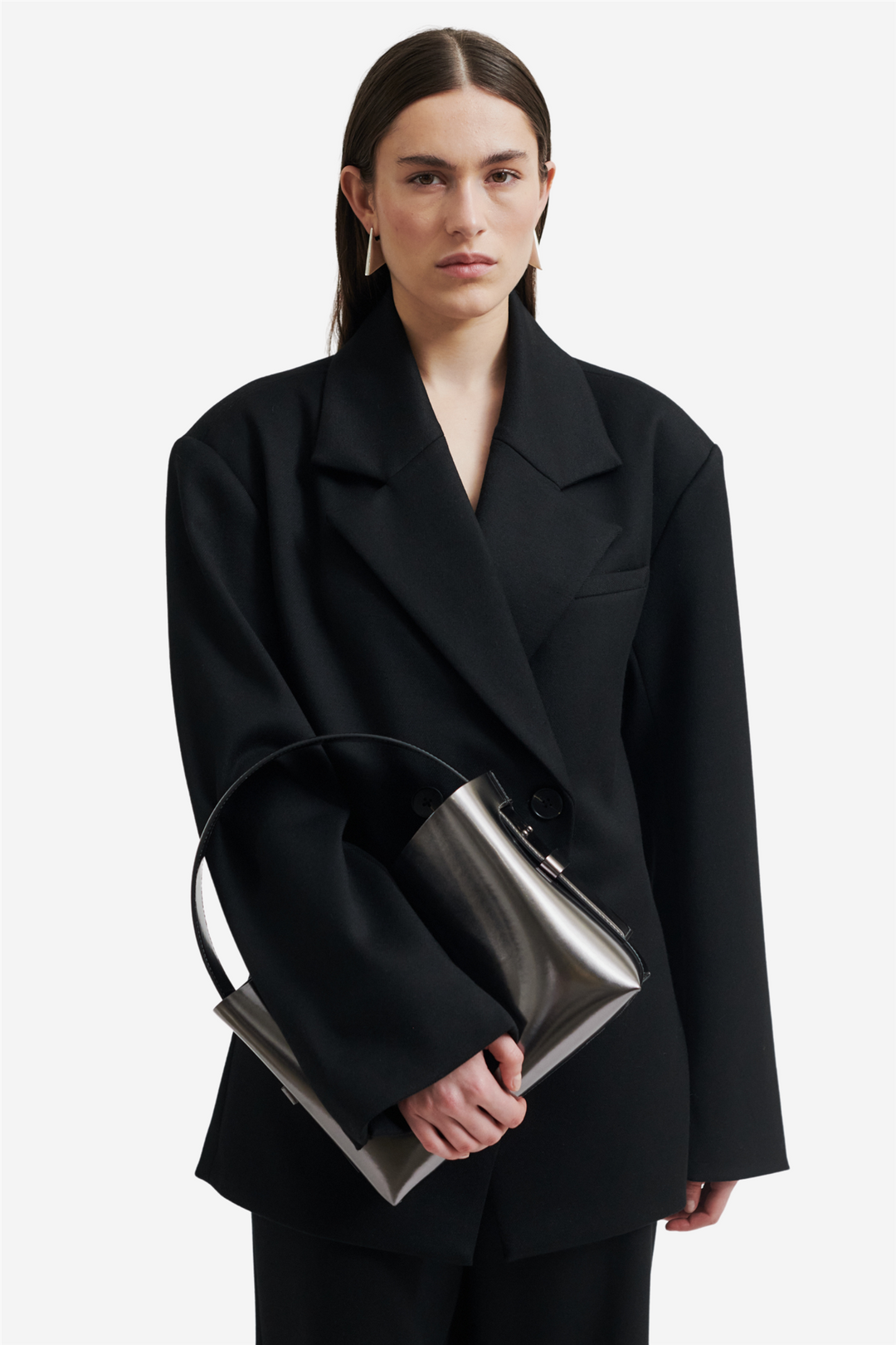 Second Female Vesker Leata Leather Bag Gunmetal