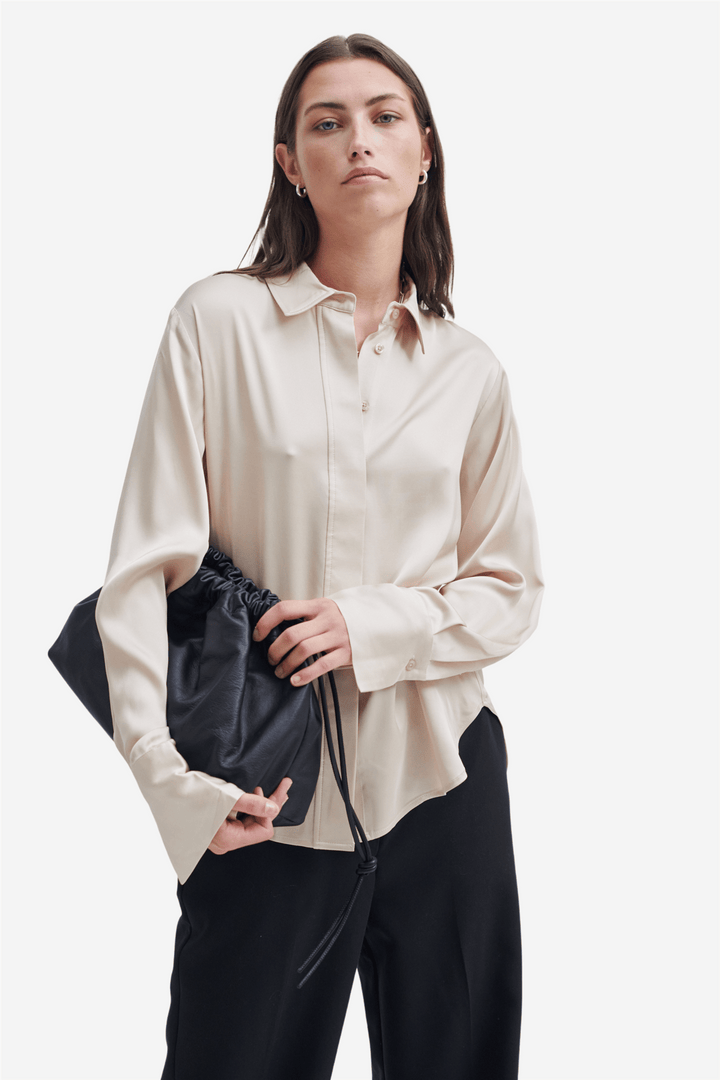 Second Female Vesker Smooth Leather Bag Black