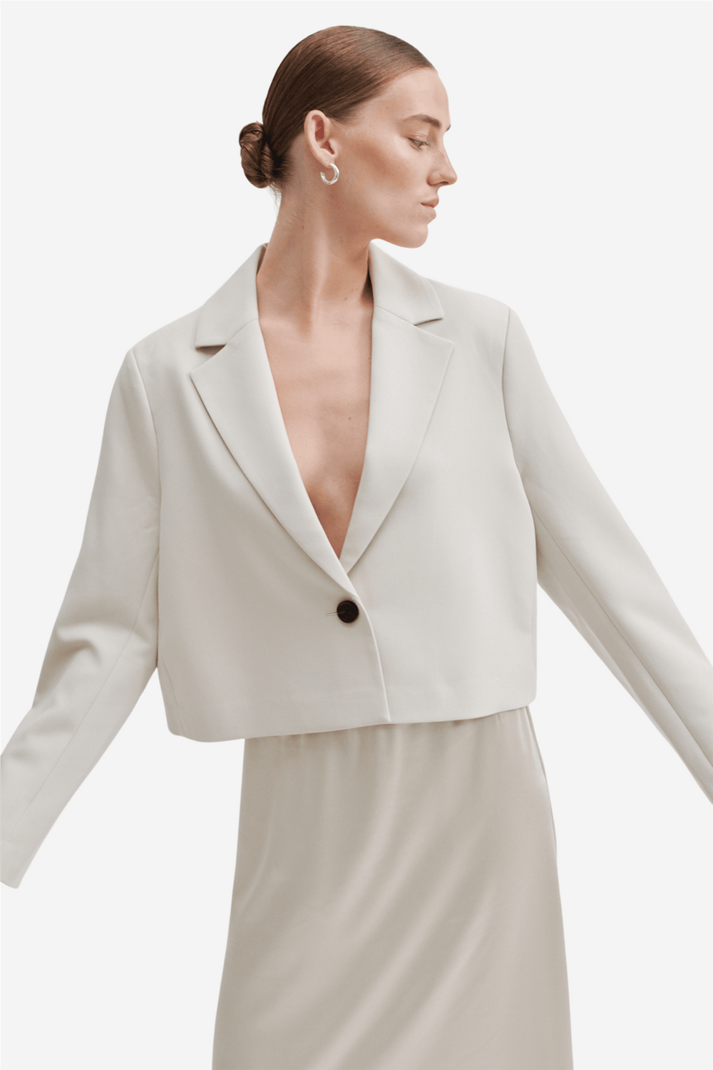 Second Female Yttertøy Evie Cropped Blazer Pumice Stone