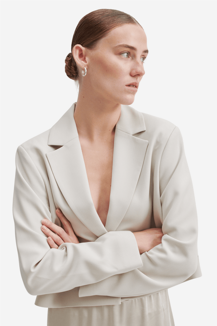 Second Female Yttertøy Evie Cropped Blazer Pumice Stone