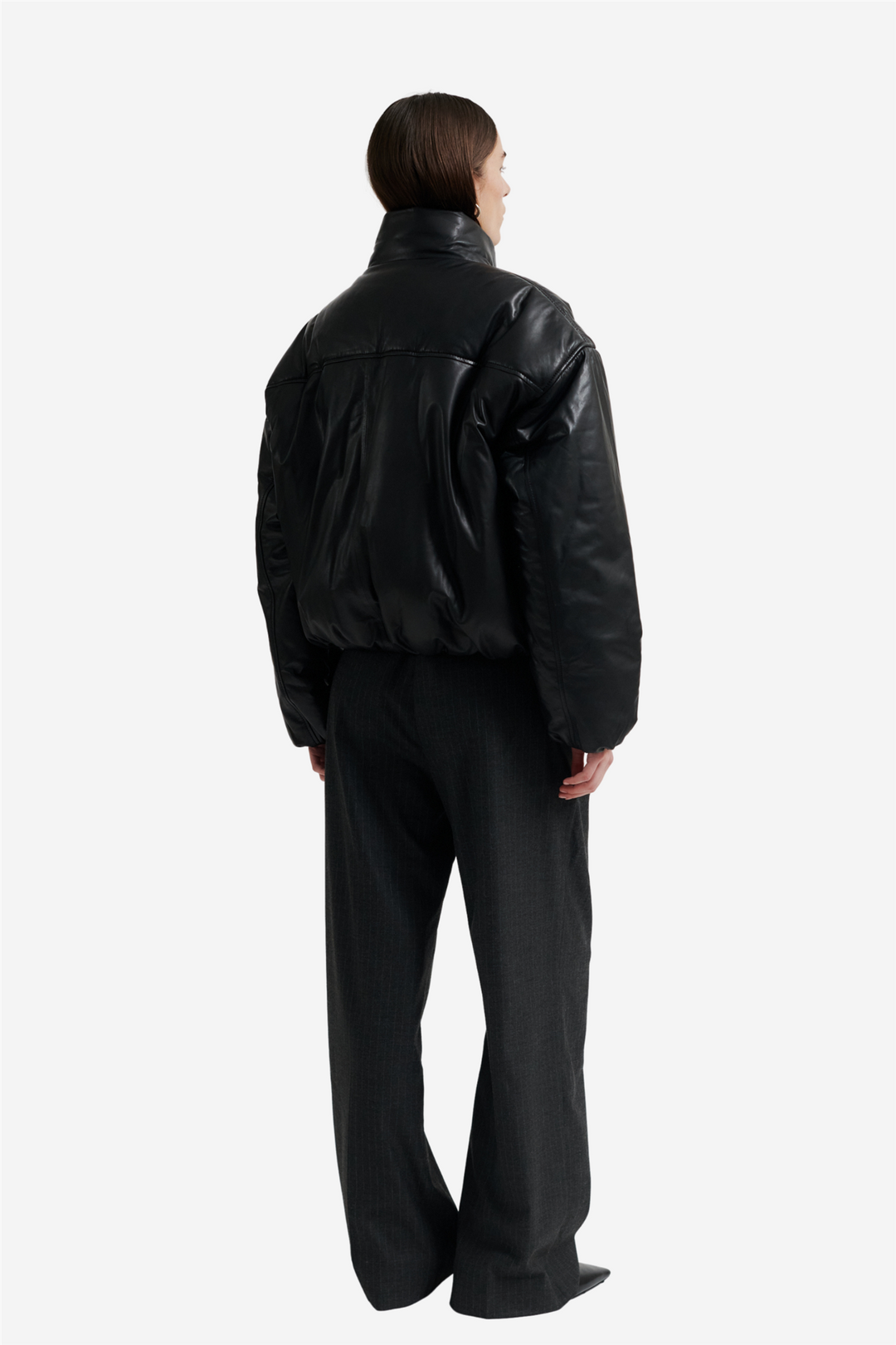 Second Female Yttertøy Harlow Leather Bomber Jacket Black