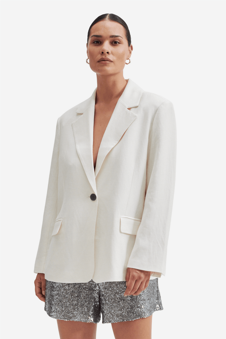 Second Female Yttertøy Lino Blazer Antique White
