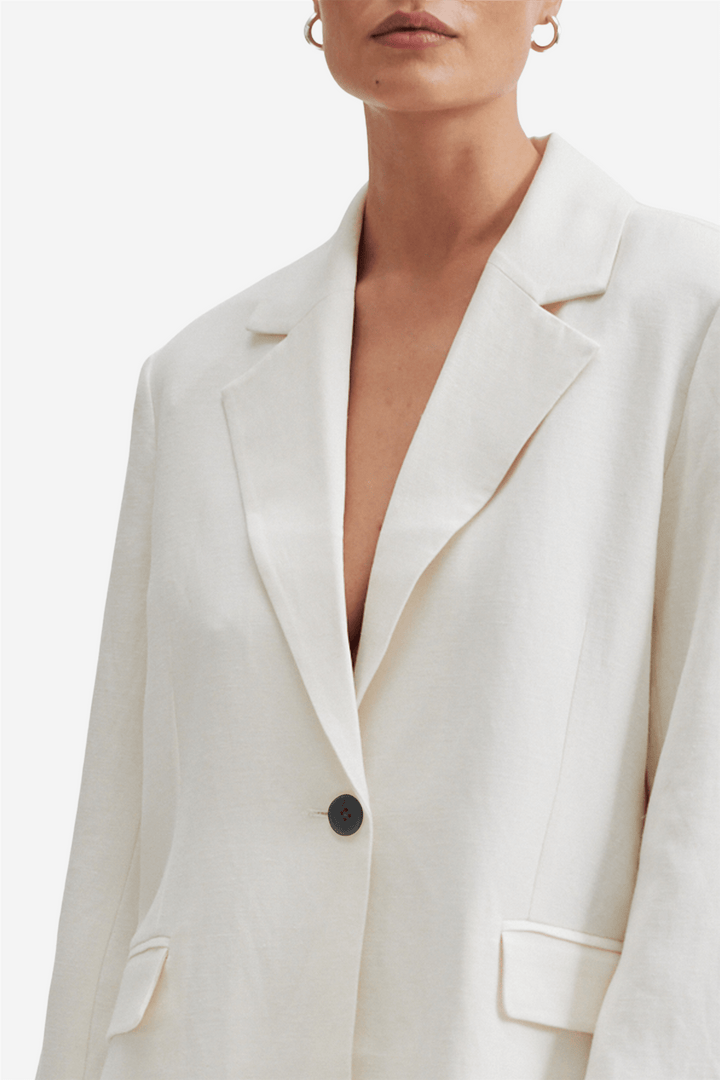 Second Female Yttertøy Lino Blazer Antique White