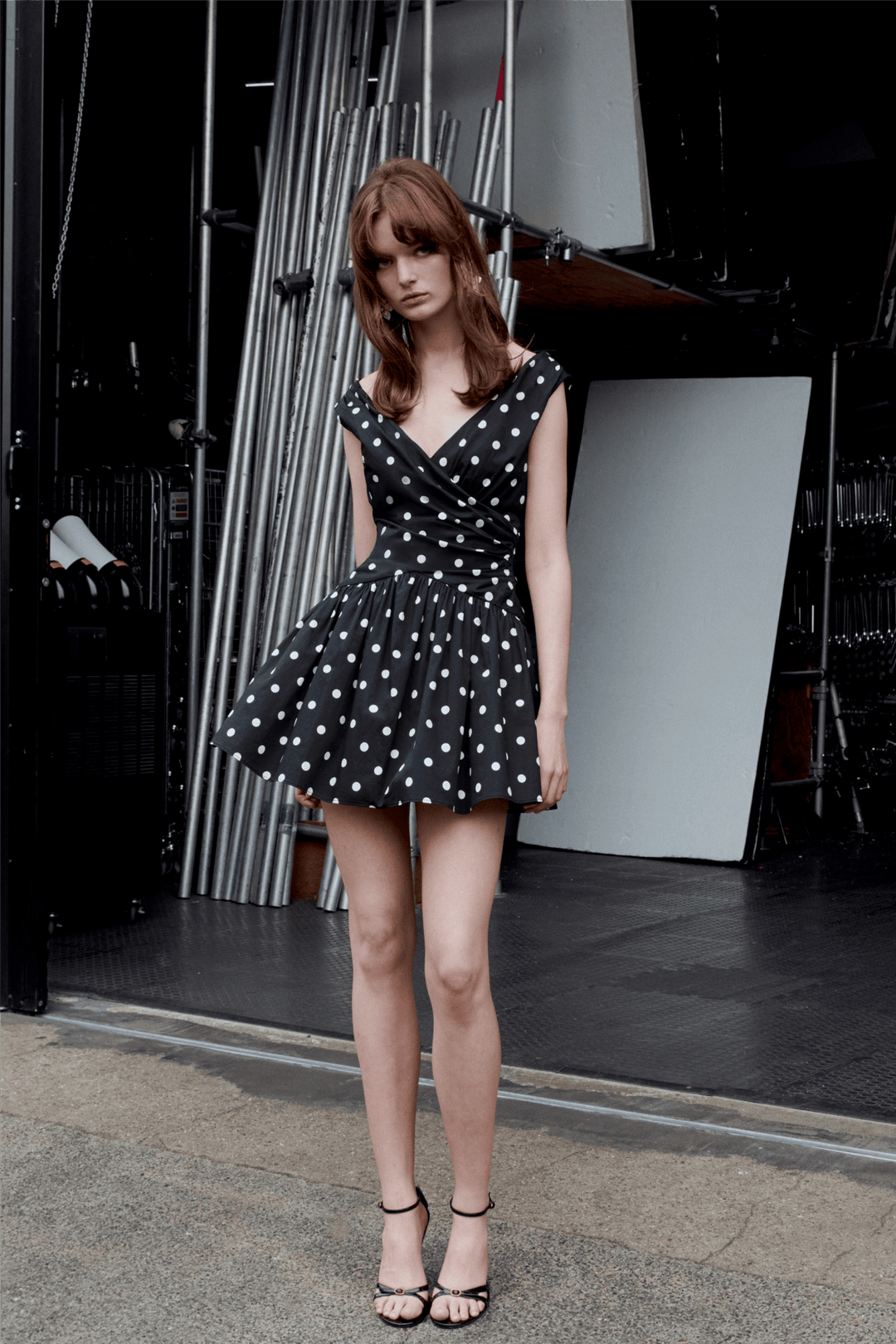 Self-Portrait Kjoler & jumpsuits Black Polka Dot Cotton Mini Dress