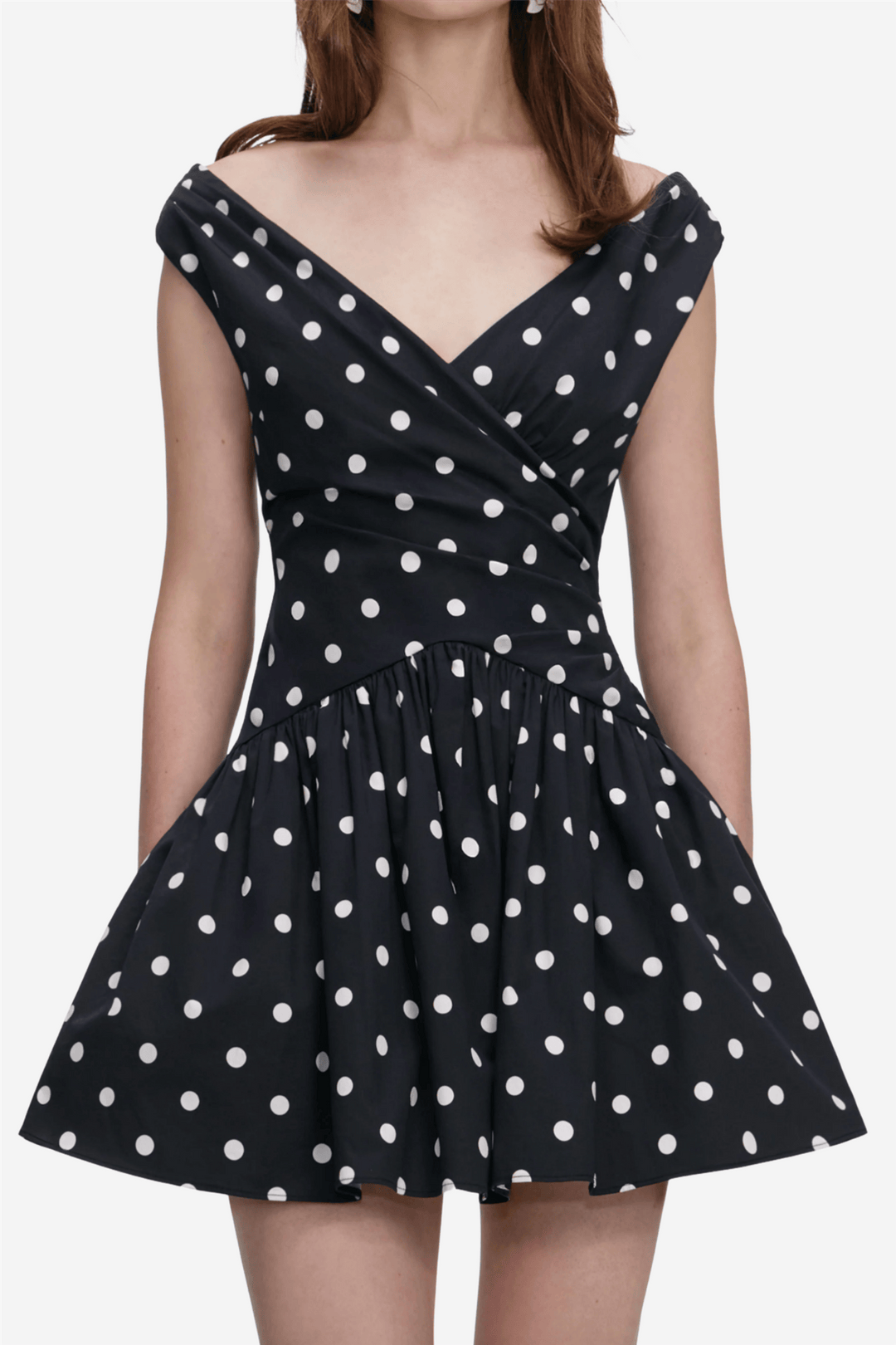 Self-Portrait Kjoler & jumpsuits Black Polka Dot Cotton Mini Dress