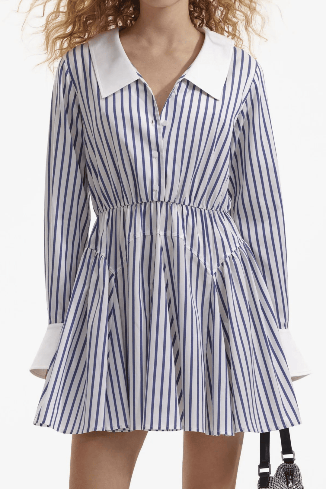 Self Portrait Kjoler & jumpsuits Blue Stripe Cotton Mini Dress