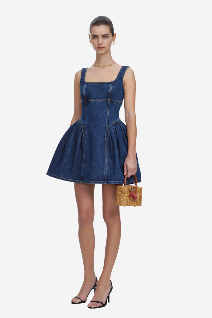 Self-Portrait Kjoler & jumpsuits Denim Mini Dress Blue