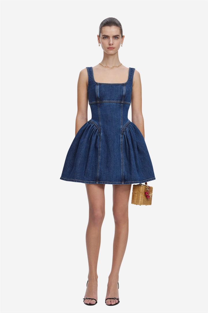 Self-Portrait Kjoler & jumpsuits Denim Mini Dress Blue