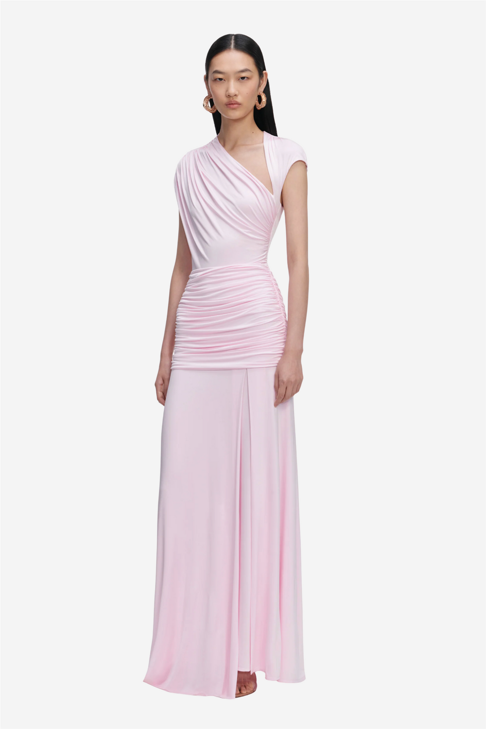 Self-Portrait Kjoler & jumpsuits Jersey Draped Maxi Dress Pink