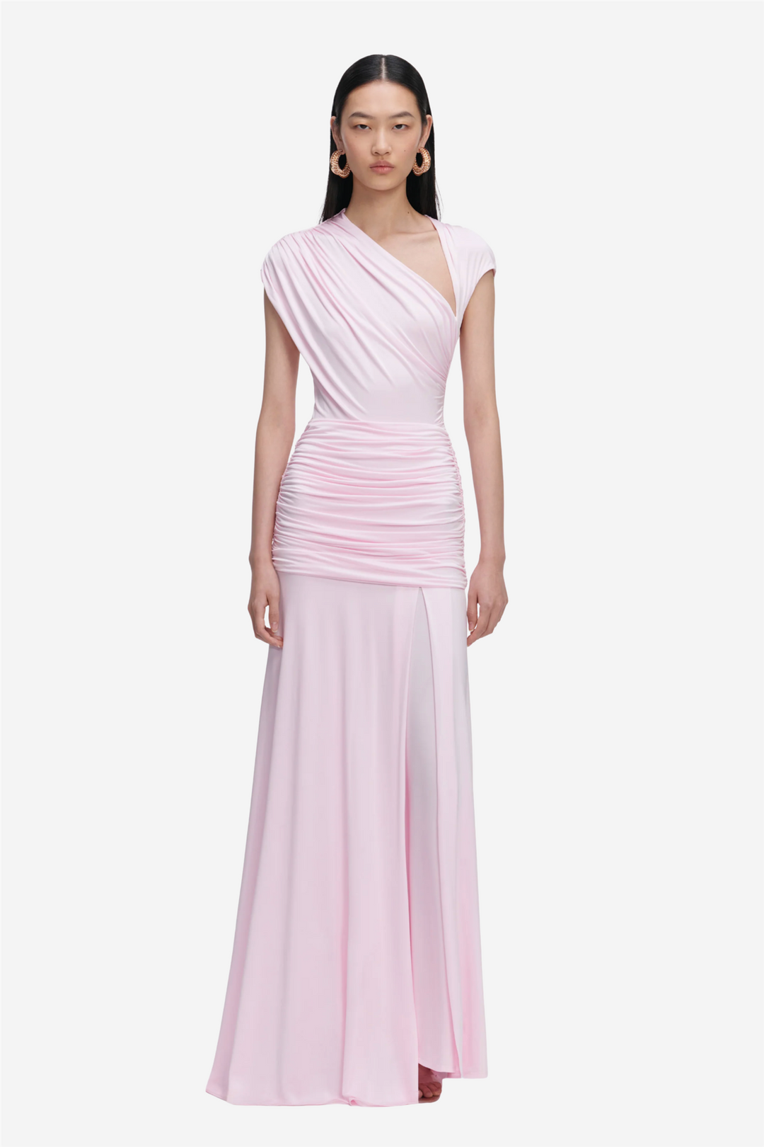 Self-Portrait Kjoler & jumpsuits Jersey Draped Maxi Dress Pink