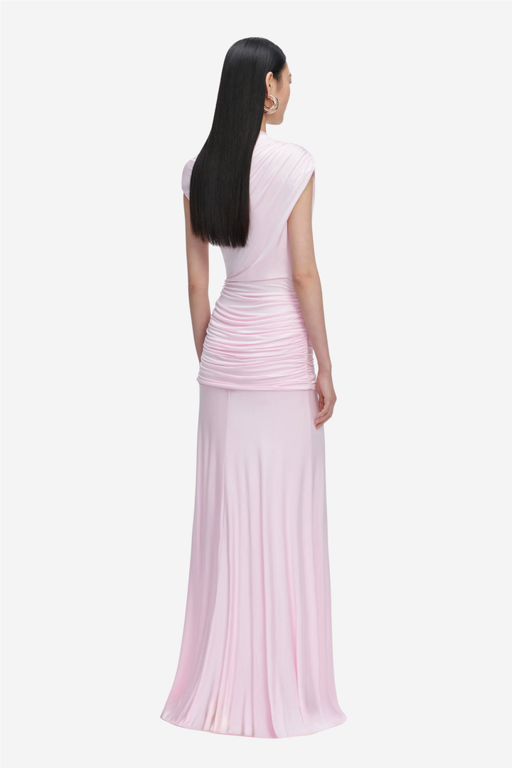 Self-Portrait Kjoler & jumpsuits Jersey Draped Maxi Dress Pink