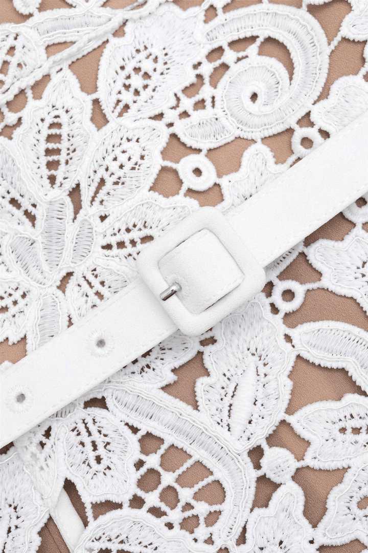 Self Portrait Kjoler & jumpsuits White Floral Lace Mini Dress