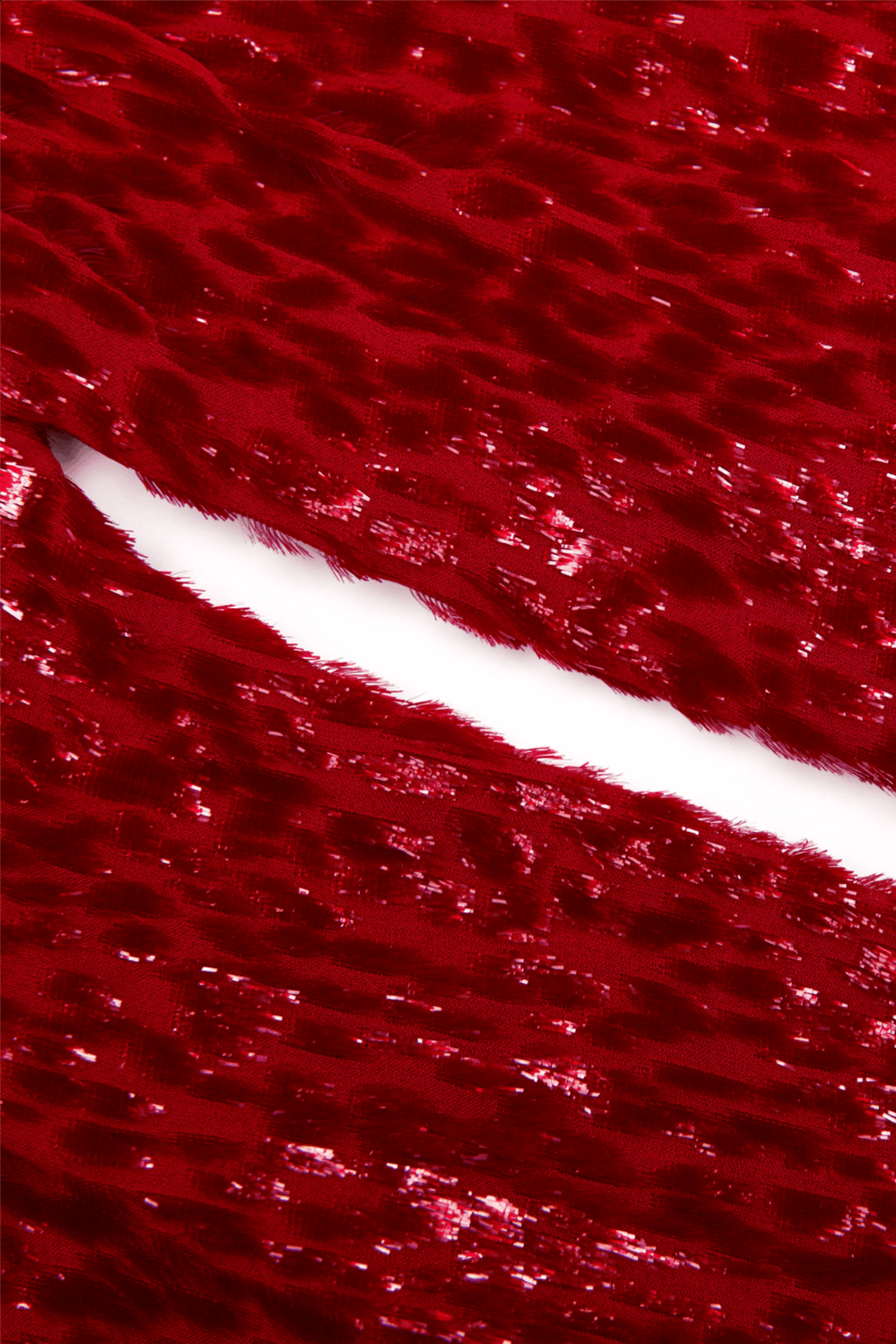 Self-Portrait Topper & t-skjorter Red Fil Coupe Cut Out Top