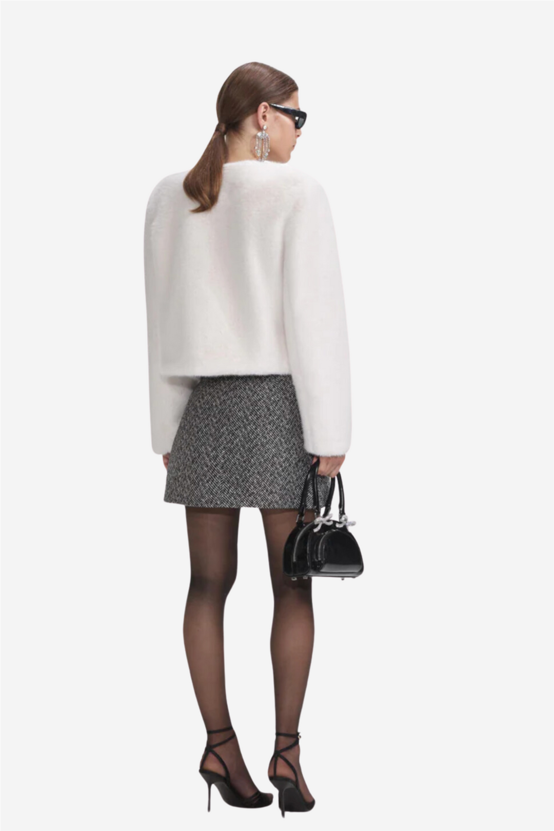 Self-Portrait Yttertøy Cream Faux Fur Jacket