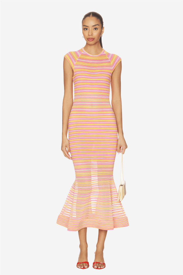 Simkhai Kjoler &amp; jumpsuits Danica Knit Midi Dress Citrus Multi