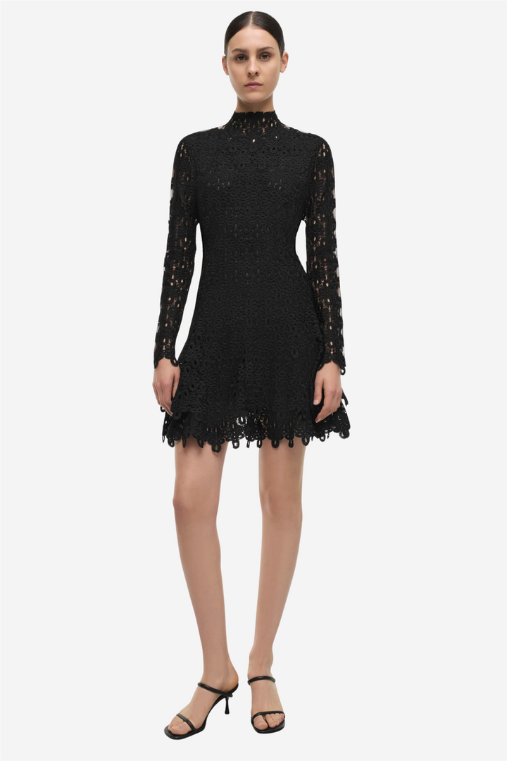 Simkhai Kjoler & jumpsuits Joy Guipure Lace Mini Dress Black