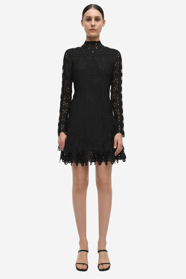 Simkhai Kjoler & jumpsuits Joy Guipure Lace Mini Dress Black