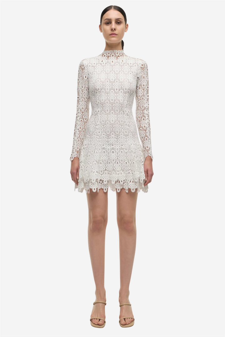 Simkhai Kjoler & jumpsuits Joy Guipure Lace Mini Dress White