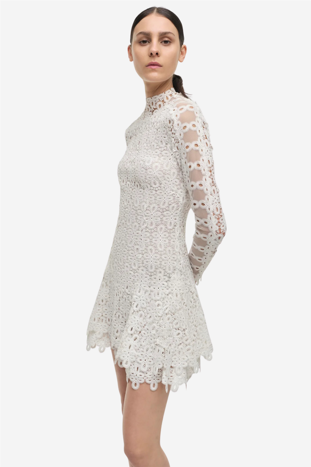 Simkhai Kjoler & jumpsuits Joy Guipure Lace Mini Dress White