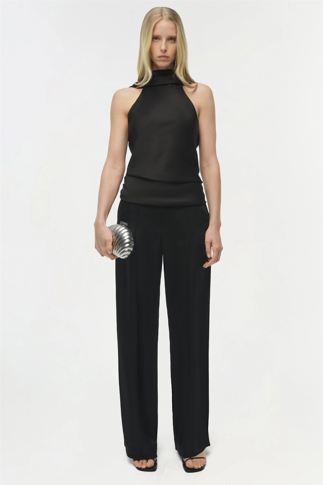 Simkhai Topper & t-skjorter Samira Satin Cape Top Black