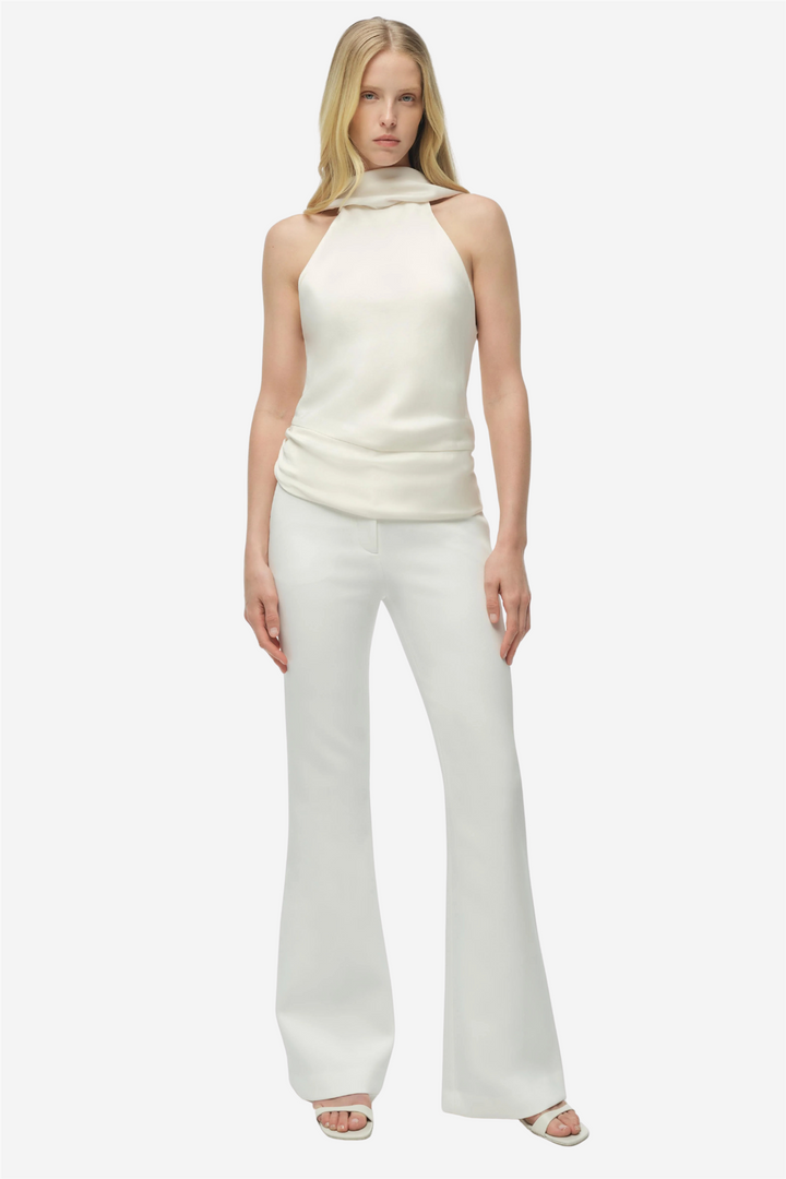 Simkhai Topper & t-skjorter Samira Satin Cape Top Ivory