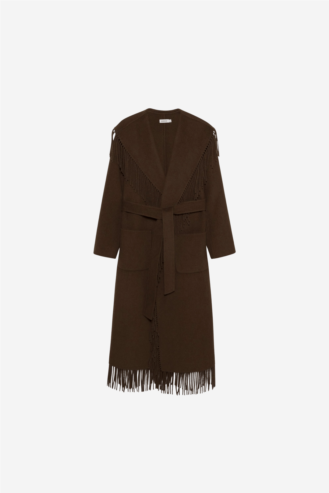 Simkhai Yttertøy Carrie Fringe Robe Coat Choco Late