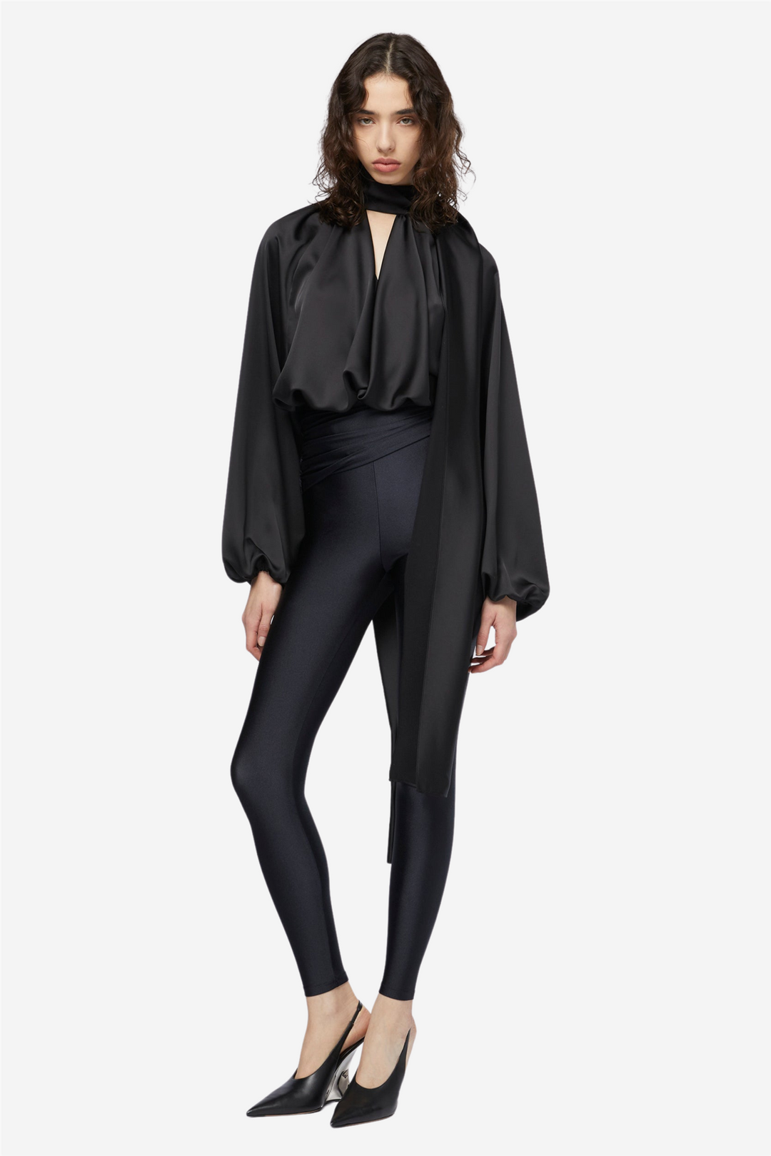 The Andamane Bukser & jeans Vicky Pants Draped Leggings Black