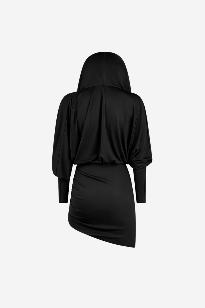 The Andamane Kjoler & jumpsuits Grace Hooded Mini Dress Black