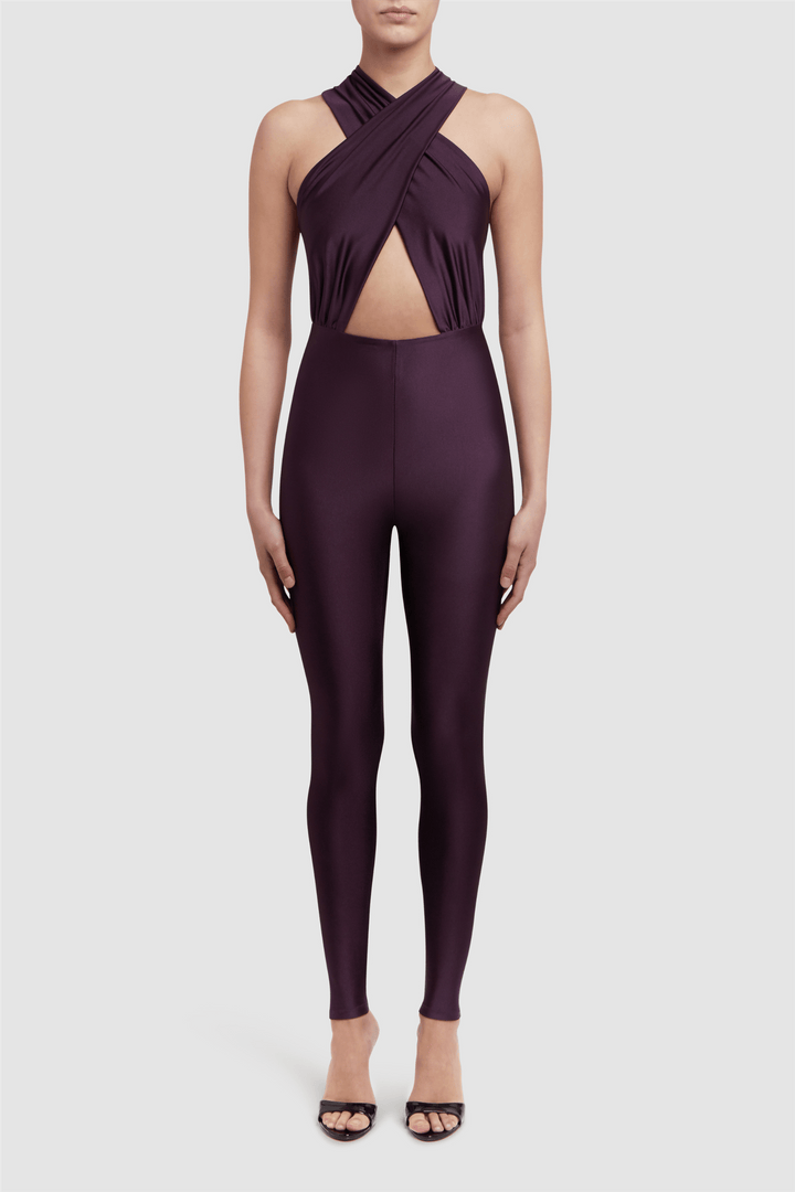 The Andamane Kjoler & jumpsuits Hola Halterneck Jumpsuit Rouge Noir