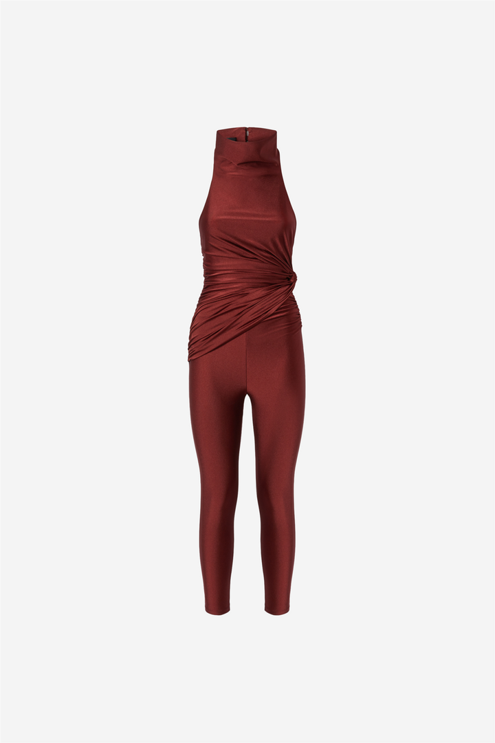 The Andamane Kjoler & jumpsuits Tatiana Sleeveless Open Back Jumpsuit Burgundy