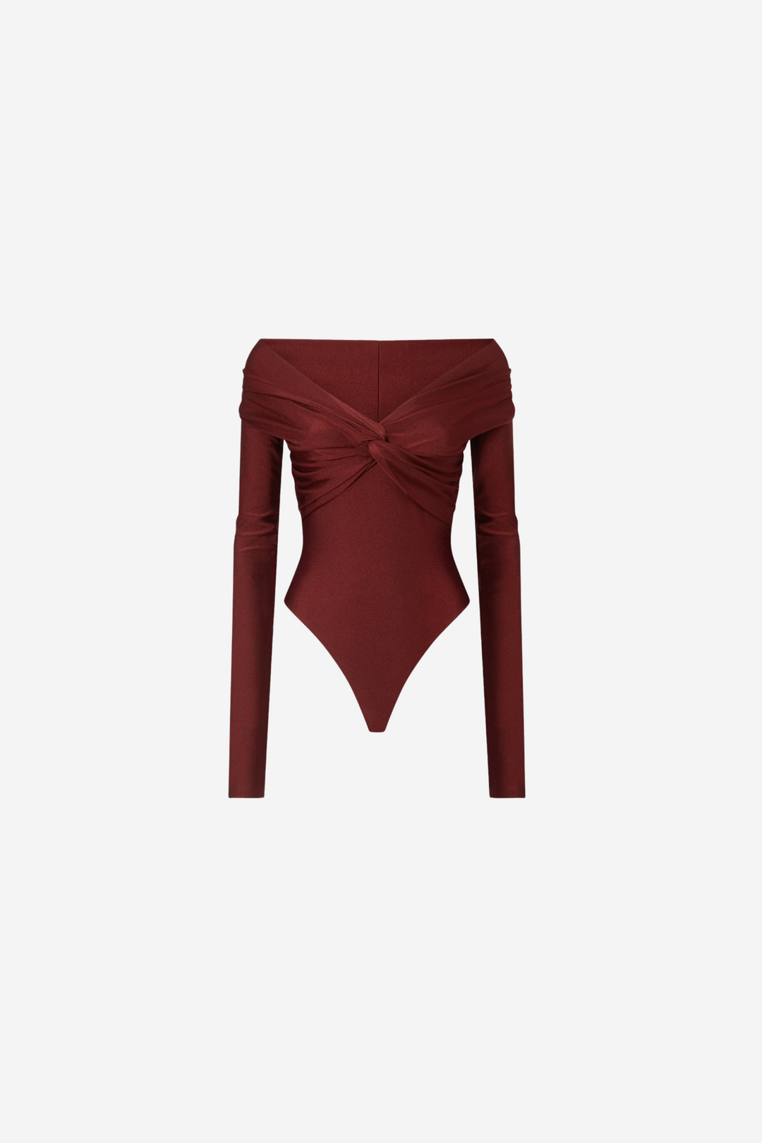 The Andamane Topper & t-skjorter Kendall Bodysuit Off-Shoulder Burgundy