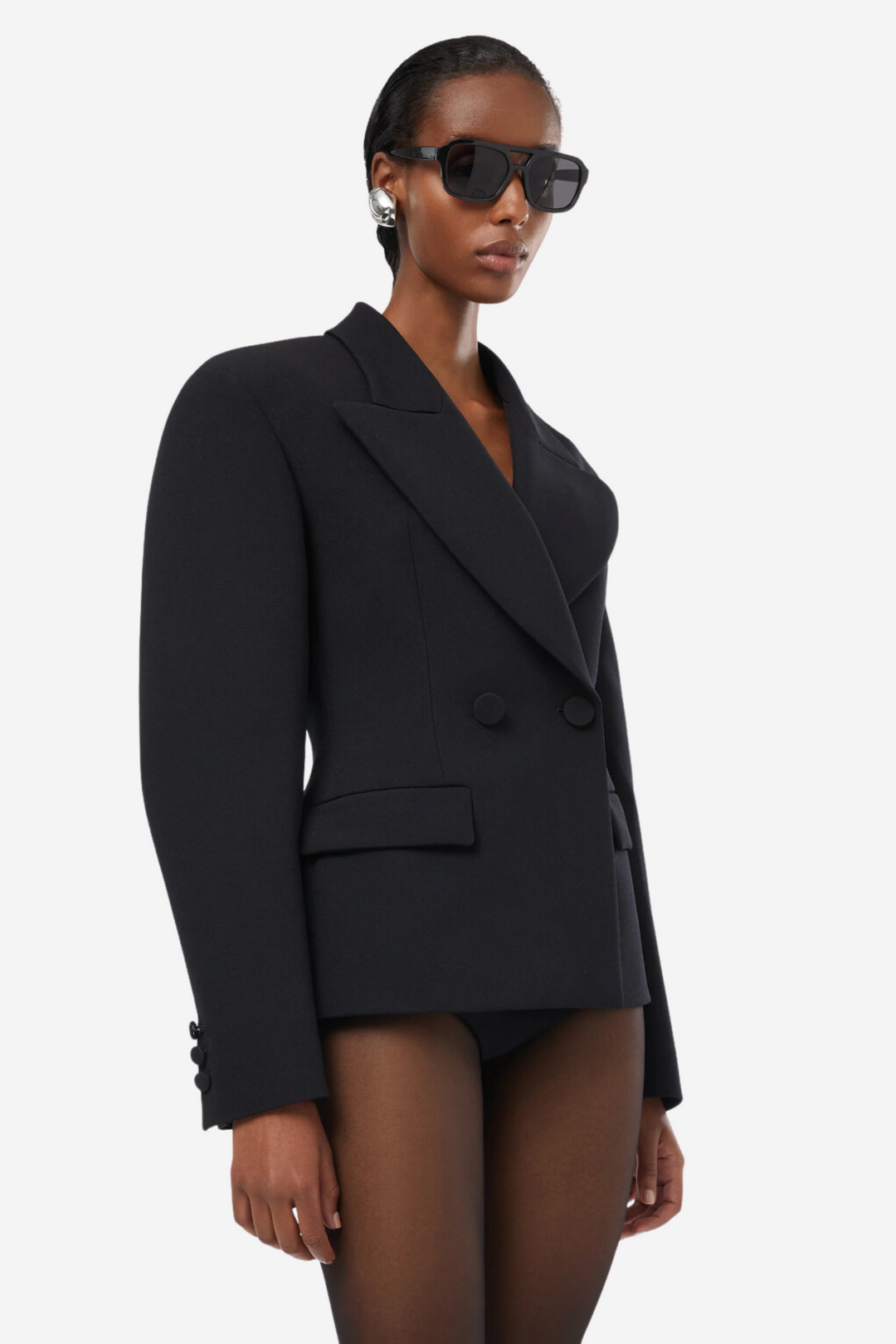 The Andamane Yttertøy Tillie Single Breast Shaped Blazer Black