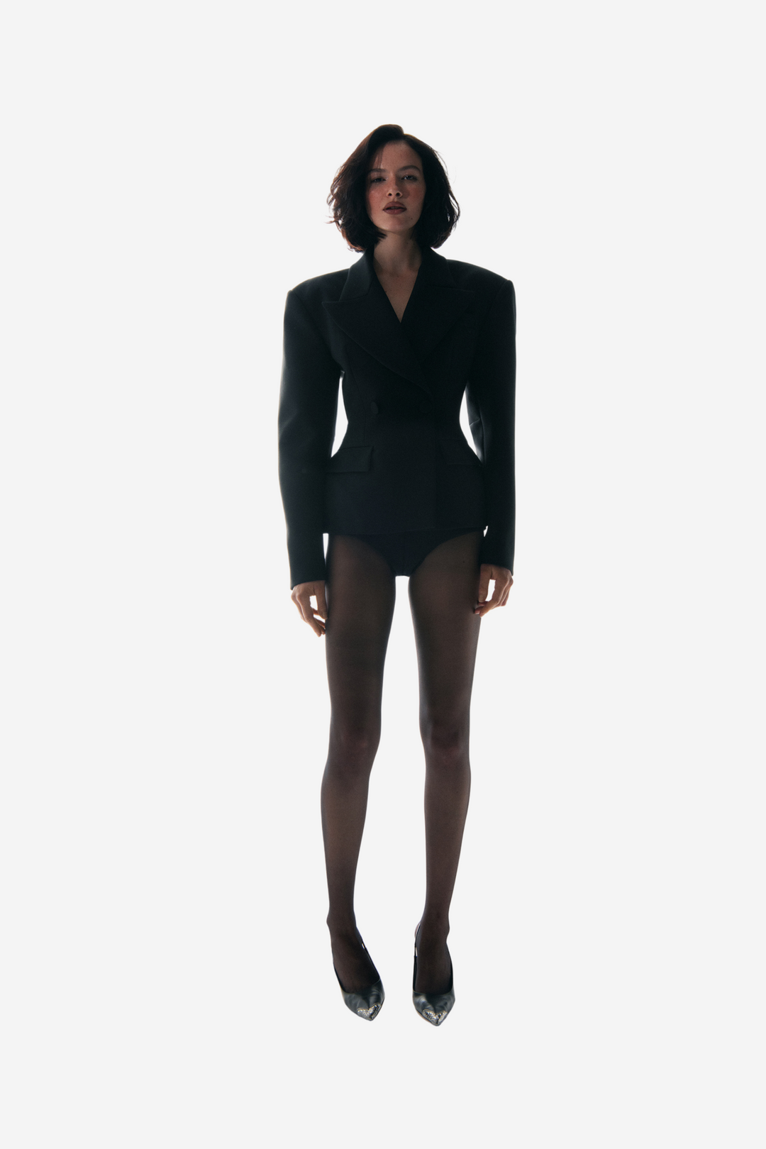 The Andamane Yttertøy Tillie Single Breast Shaped Blazer Black
