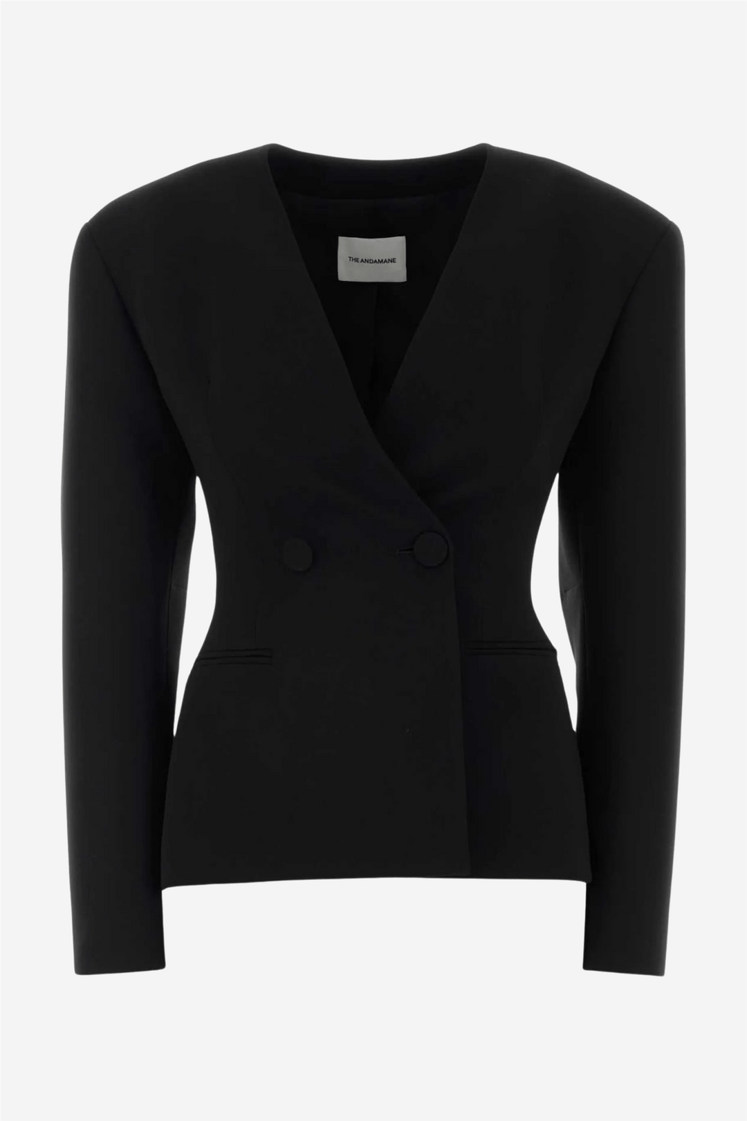 The Andamane Yttertøy Venusta Single Breast Shaped Blazer Black