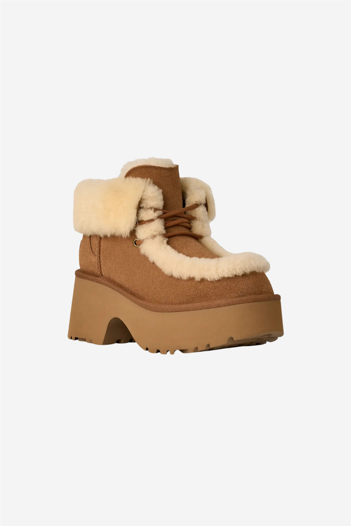 UGG Sko W New Heights Lace Up Chestnut